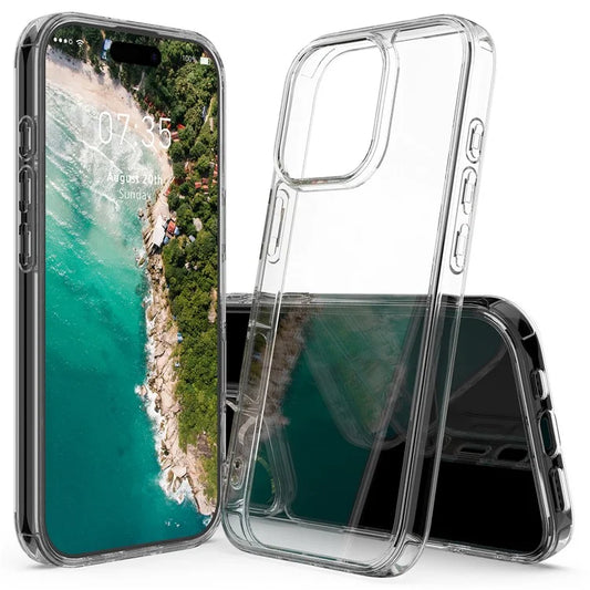 For iPhone 16 Pro Max Clear Case Shockproof Acrylic + TPU Phone Cover
