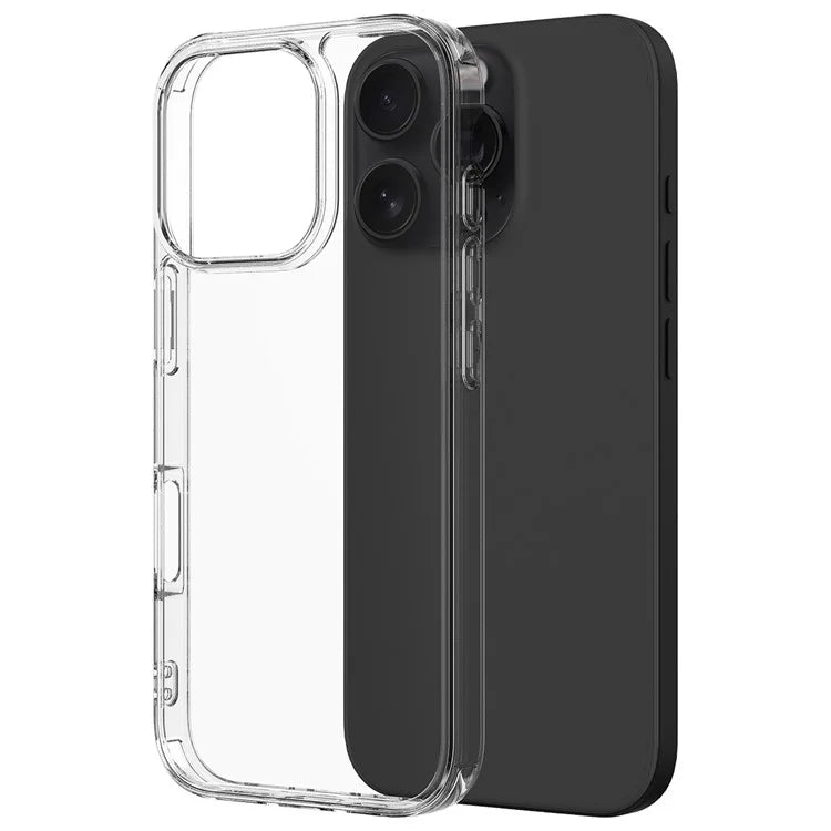 For iPhone 16 Pro Max Clear Case Shockproof Acrylic + TPU Phone Cover
