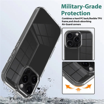 For iPhone 16 Pro Max Clear Case Shockproof Acrylic + TPU Phone Cover
