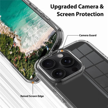 For iPhone 16 Pro Max Clear Case Shockproof Acrylic + TPU Phone Cover