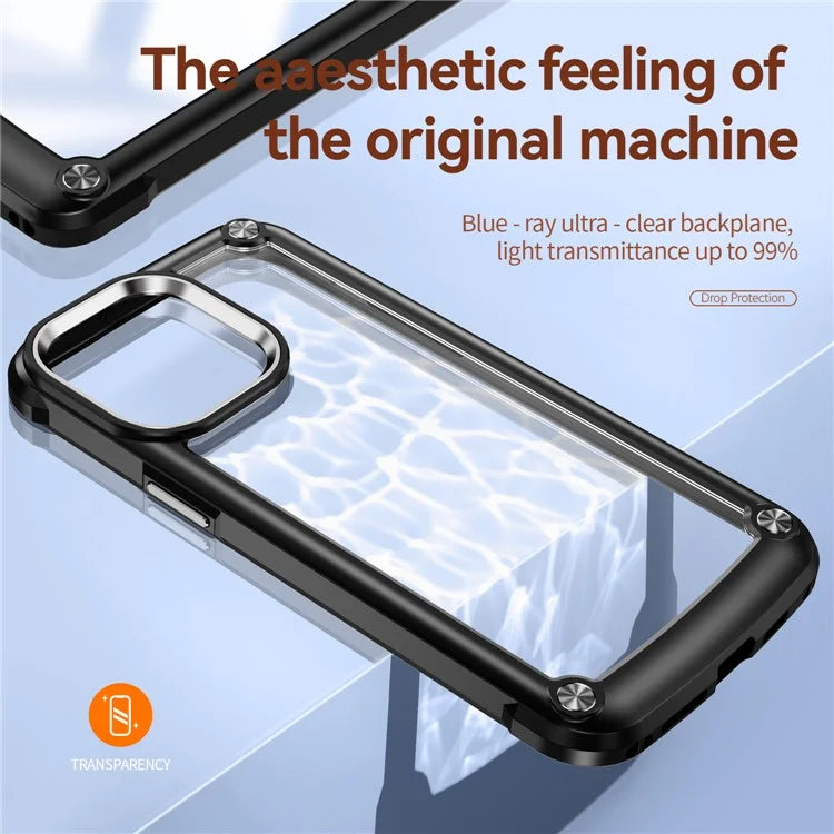For iPhone 16 Pro Case PC + TPU Shockproof Anti-Scratch Phone Cover