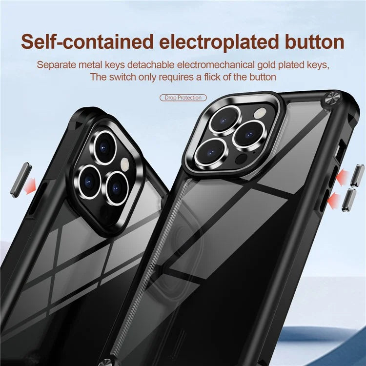 For iPhone 16 Pro Case PC + TPU Shockproof Anti-Scratch Phone Cover