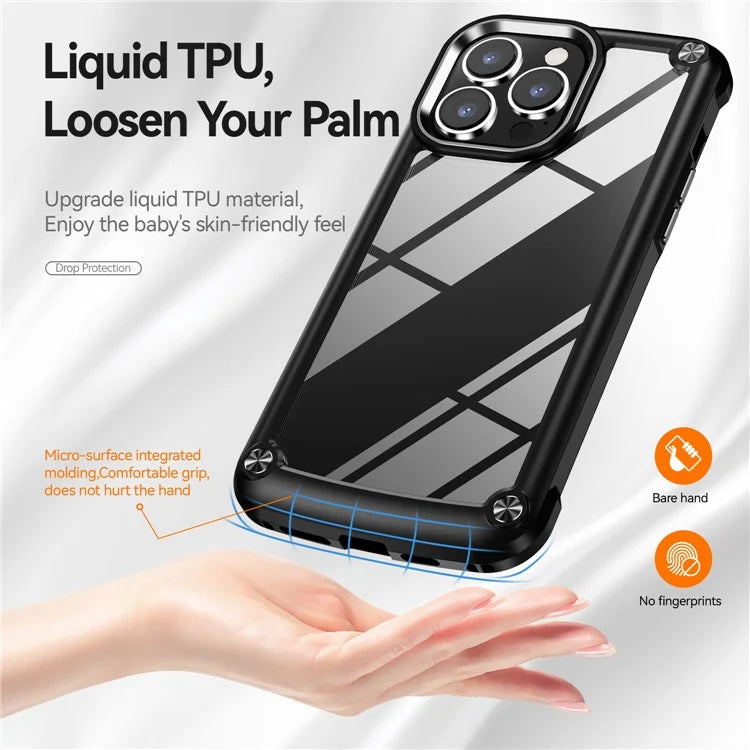 For iPhone 16 Pro Case PC + TPU Shockproof Anti-Scratch Phone Cover