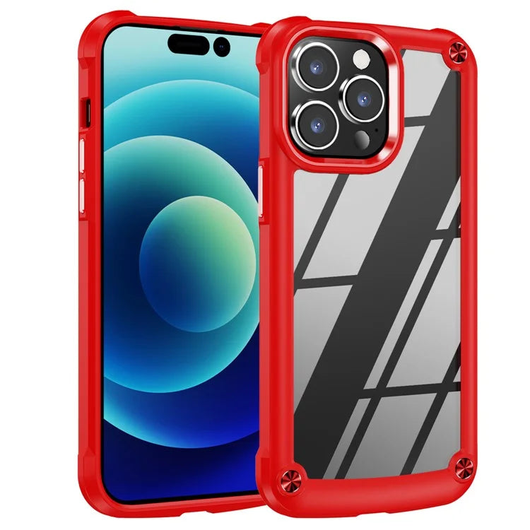 For iPhone 16 Pro Case PC + TPU Shockproof Anti-Scratch Phone Cover