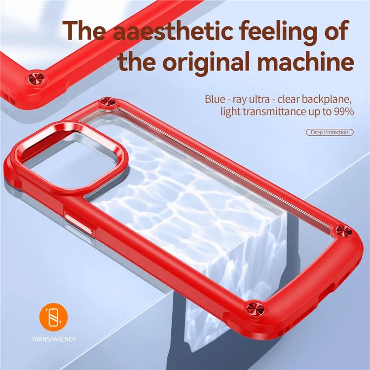 For iPhone 16 Pro Case PC + TPU Shockproof Anti-Scratch Phone Cover