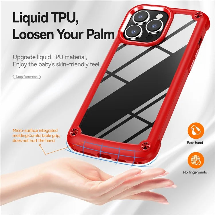 For iPhone 16 Pro Case PC + TPU Shockproof Anti-Scratch Phone Cover