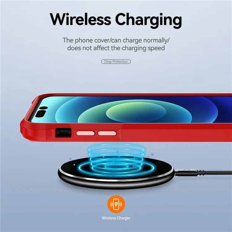 For iPhone 16 Pro Case PC + TPU Shockproof Anti-Scratch Phone Cover