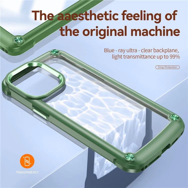For iPhone 16 Pro Case PC + TPU Shockproof Anti-Scratch Phone Cover