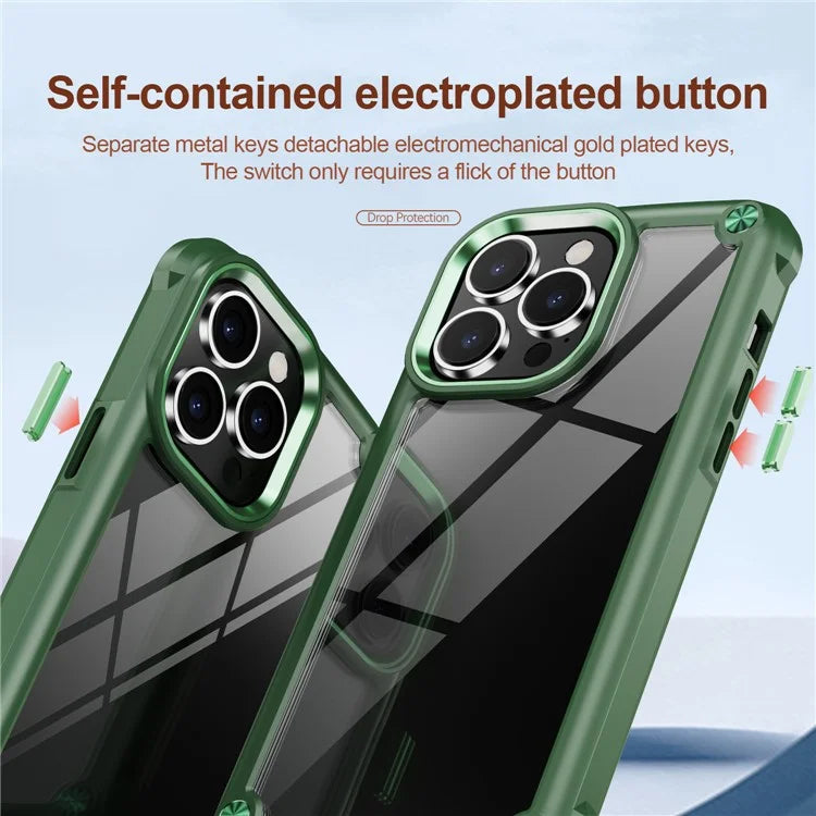 For iPhone 16 Pro Case PC + TPU Shockproof Anti-Scratch Phone Cover