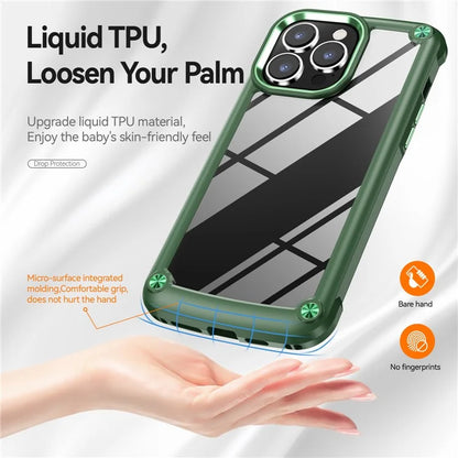 For iPhone 16 Pro Case PC + TPU Shockproof Anti-Scratch Phone Cover