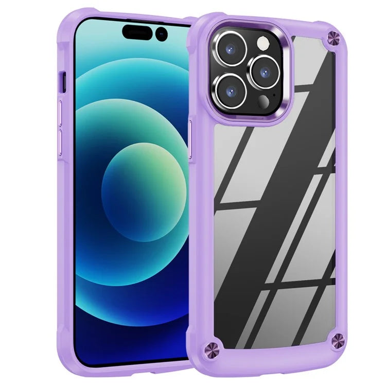For iPhone 16 Pro Case PC + TPU Shockproof Anti-Scratch Phone Cover