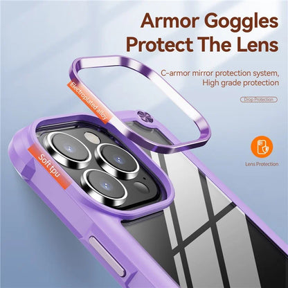 For iPhone 16 Pro Case PC + TPU Shockproof Anti-Scratch Phone Cover
