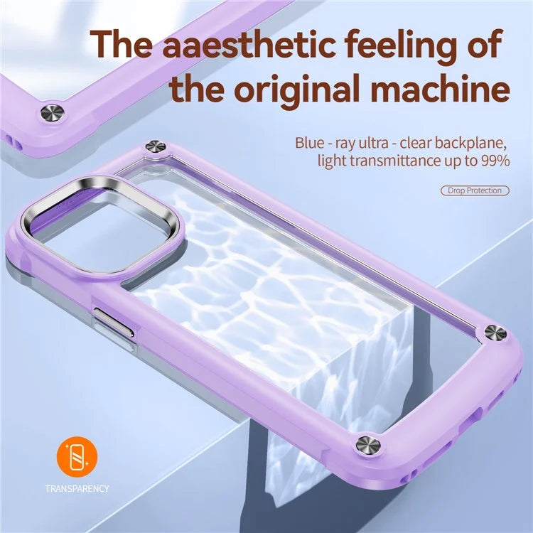 For iPhone 16 Pro Case PC + TPU Shockproof Anti-Scratch Phone Cover