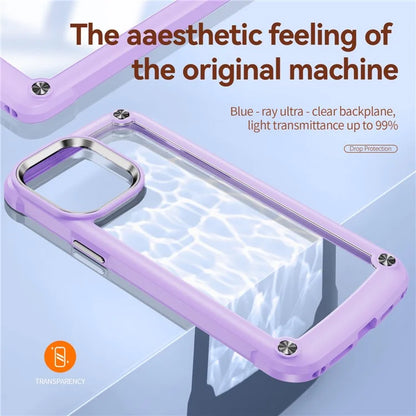 For iPhone 16 Pro Case PC + TPU Shockproof Anti-Scratch Phone Cover