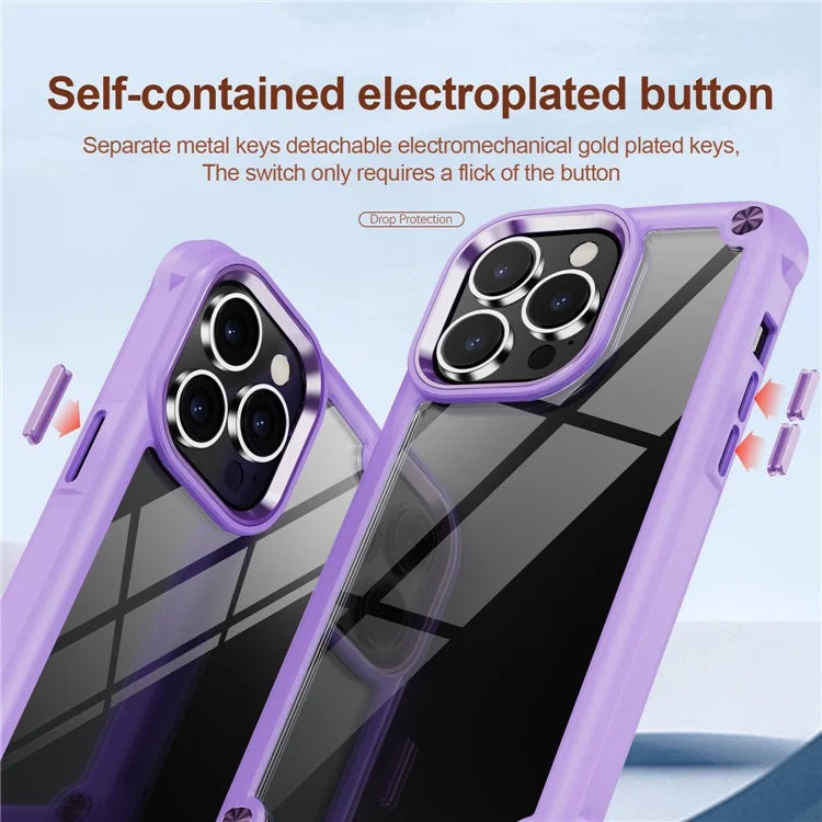 For iPhone 16 Pro Case PC + TPU Shockproof Anti-Scratch Phone Cover
