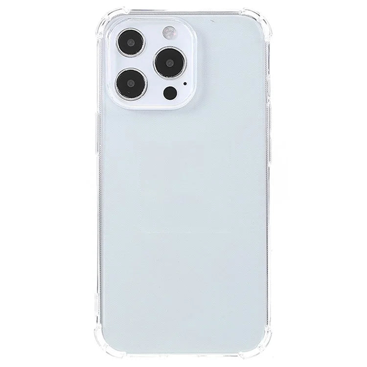 For iPhone 16 Pro Case TPU Four Corners Protective Cover Transparent