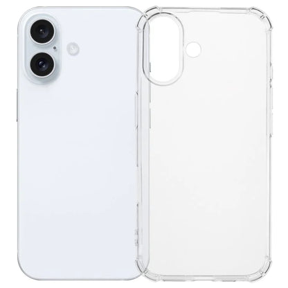For iPhone 16 Case Transparent Soft TPU Phone Cover 4 Corner Air Cushion