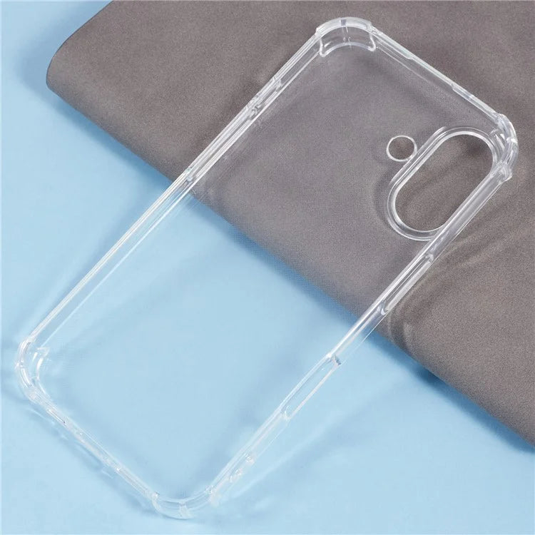 For iPhone 16 Case Transparent Soft TPU Phone Cover 4 Corner Air Cushion