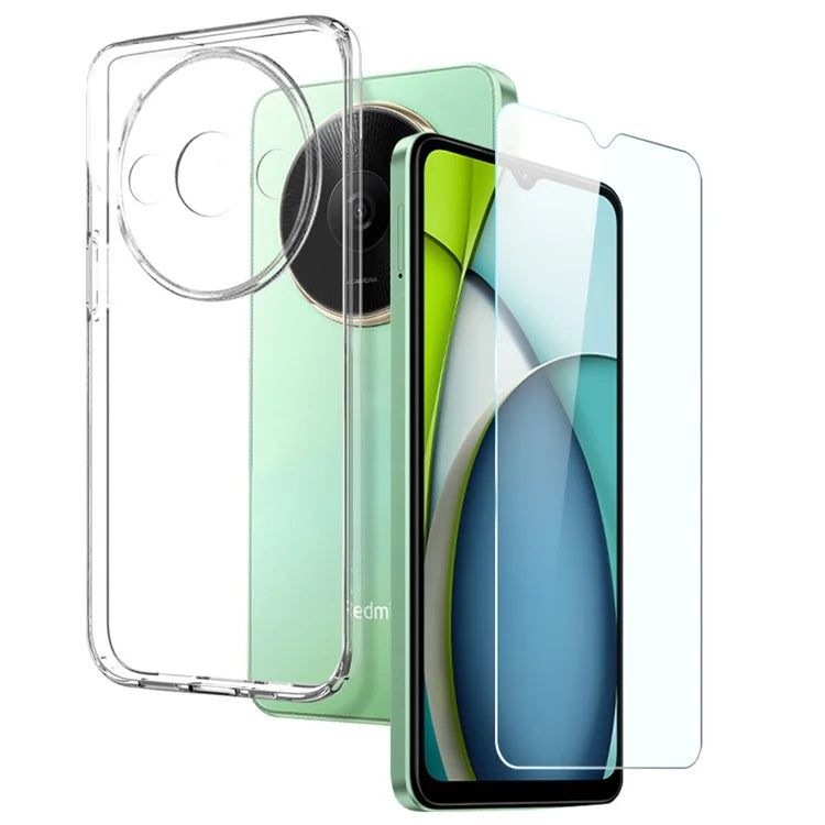 NORTHJO For Xiaomi Redmi A3x 4G TPU Case + Tempered Glass Screen Protector Set