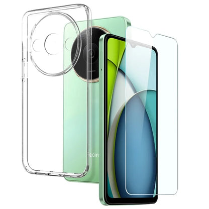 NORTHJO For Xiaomi Redmi A3x 4G TPU Case + Tempered Glass Screen Protector Set