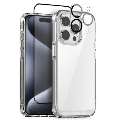 NORTHJO For iPhone 15 Pro Max Case PC+TPU Phone Cover 3-in-1 Mobile Accessories Set