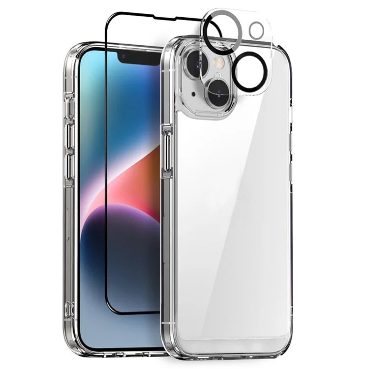 NORTHJO For iPhone 14 Case Full Protection PC+TPU Phone Cover + Screen Protector + Camera Lens Protector