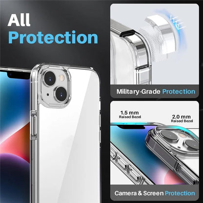 NORTHJO For iPhone 14 Plus Case PC+TPU Phone Cover + Screen Protector + Camera Lens Protector