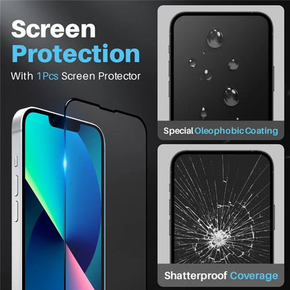 NORTHJO For iPhone 14 Plus Case PC+TPU Phone Cover + Screen Protector + Camera Lens Protector