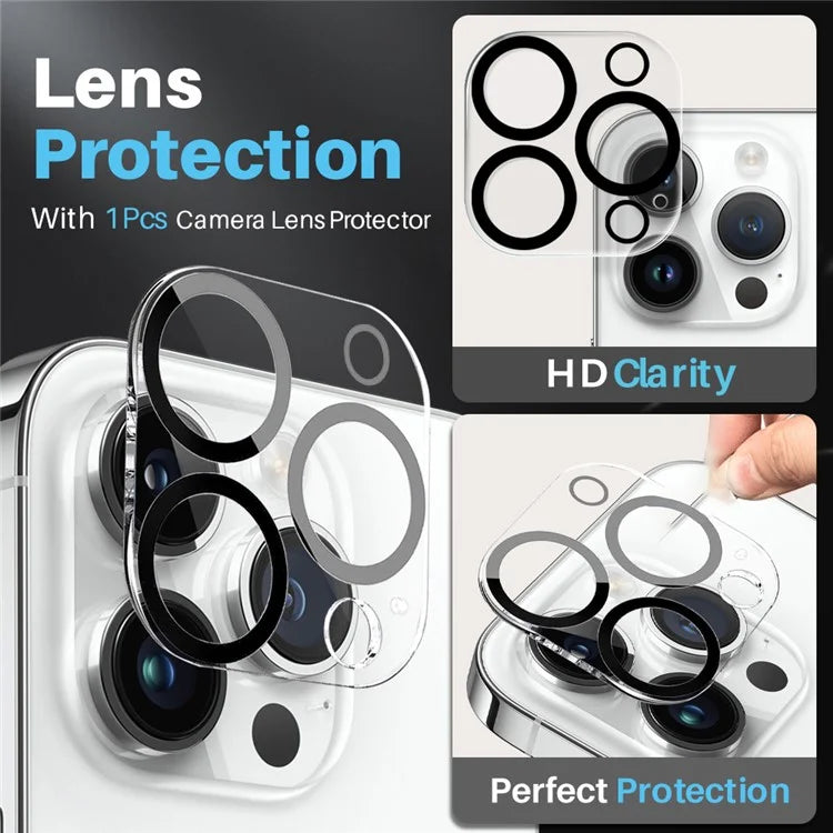 NORTHJO For iPhone 14 Plus Case PC+TPU Phone Cover + Screen Protector + Camera Lens Protector