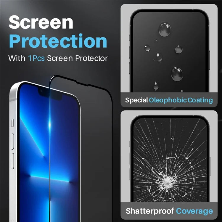 NORTHJO For iPhone 13 Pro Case PC+TPU Phone Cover + Screen Protector + Camera Lens Protector Shockproof Protection