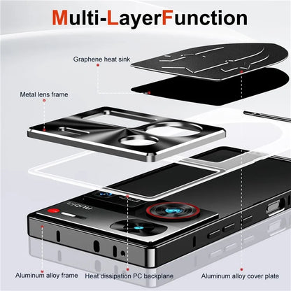For ZTE nubia Z60 Ultra Case Aluminium Alloy+PC Phone Cover Graphene Heat Dissipation