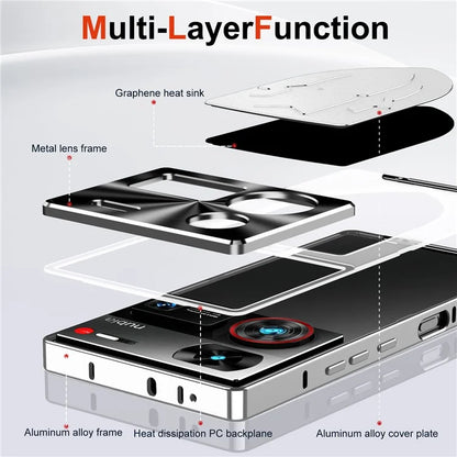 For ZTE nubia Z60 Ultra Case Aluminium Alloy+PC Phone Cover Graphene Heat Dissipation