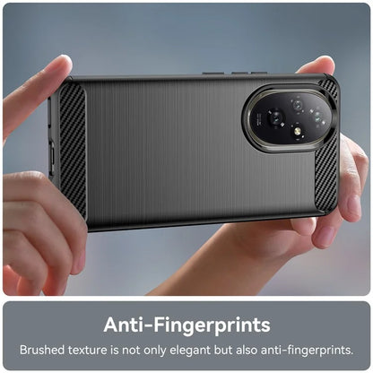 For Honor 200 5G Case Carbon Fiber Texture Brushed TPU Soft Phone Cover