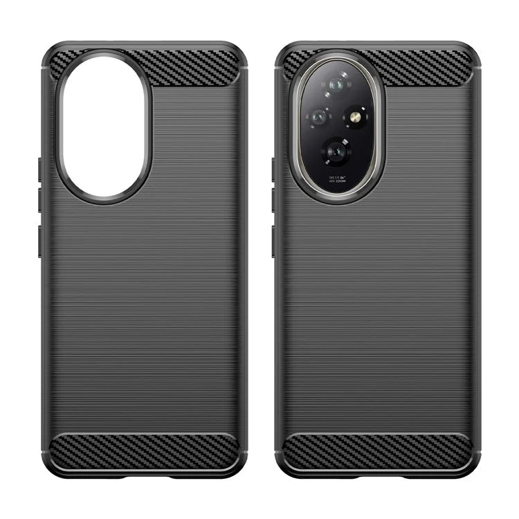 For Honor 200 5G Case Carbon Fiber Texture Brushed TPU Soft Phone Cover