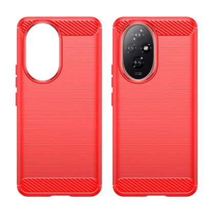 For Honor 200 5G Case Carbon Fiber Texture Brushed TPU Soft Phone Cover