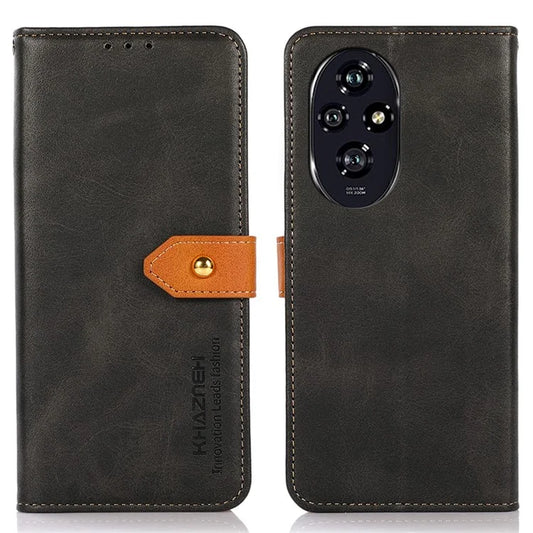 KHAZNEH For Honor 200 Pro 5G Case PU Leather Phone Cover Stand View Magnetic Clasp Protect