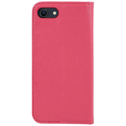 For iPhone SE (2024) Case Wallet PU Leather Phone Cover Cross Texture Magnetic Absorption