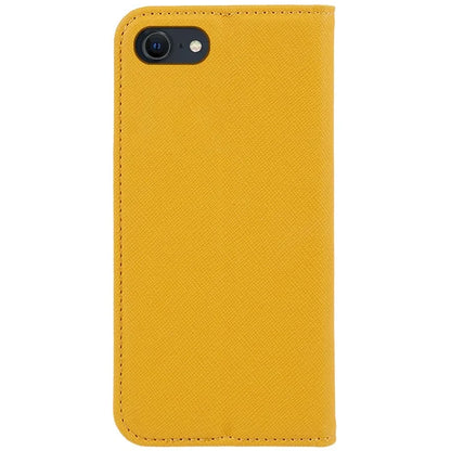 For iPhone SE (2024) Case Wallet PU Leather Phone Cover Cross Texture Magnetic Absorption