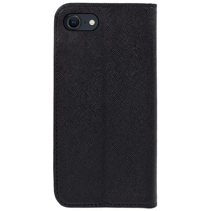 For iPhone SE (2024) Case Wallet PU Leather Phone Cover Cross Texture Magnetic Absorption