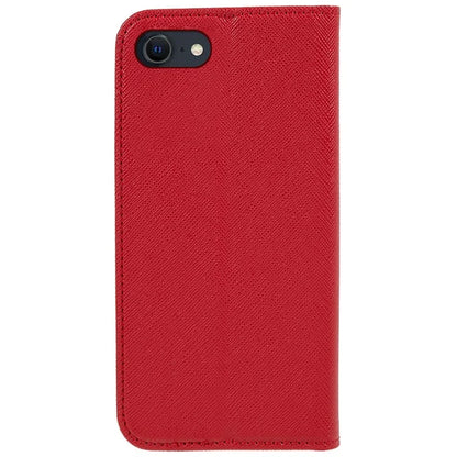 For iPhone SE (2024) Case Wallet PU Leather Phone Cover Cross Texture Magnetic Absorption