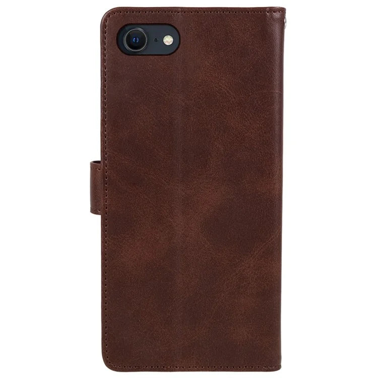 For iPhone SE (2024) Case Calf Texture Leather Phone Cover Full Shockproof Protection