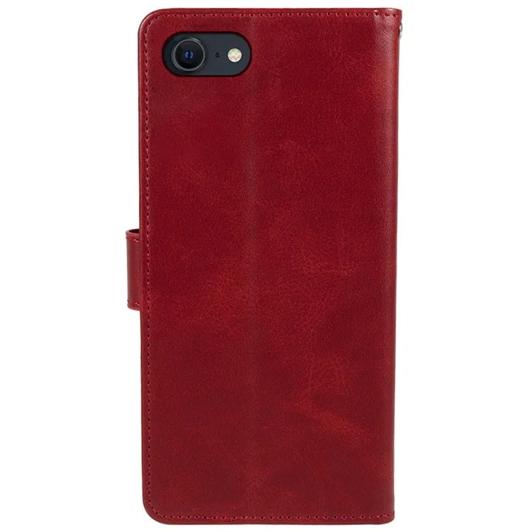 For iPhone SE (2024) Case Calf Texture Leather Phone Cover Full Shockproof Protection