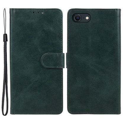 For iPhone SE (2024) Case Calf Texture Leather Phone Cover Full Shockproof Protection