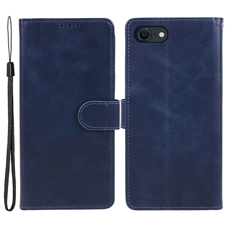 For iPhone SE (2024) Case Calf Texture Leather Phone Cover Full Shockproof Protection