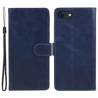 For iPhone SE (2024) Case Calf Texture Leather Phone Cover Full Shockproof Protection