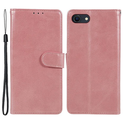 For iPhone SE (2024) Case Calf Texture Leather Phone Cover Full Shockproof Protection