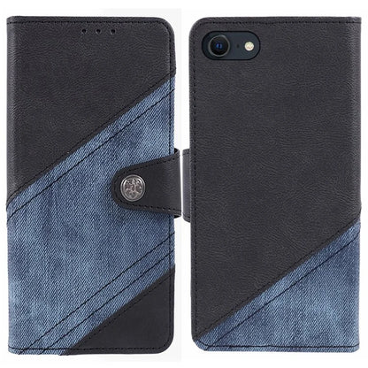 For iPhone SE (2024) Case Splicing PU Leather Wallet Stand Phone Cover