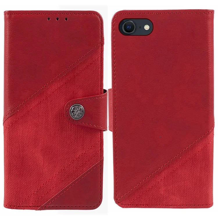 For iPhone SE (2024) Case Splicing PU Leather Wallet Stand Phone Cover