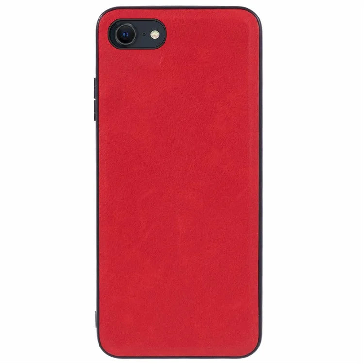For iPhone SE (2024) Case PU Leather Coated PC+TPU Retro Phone Cover