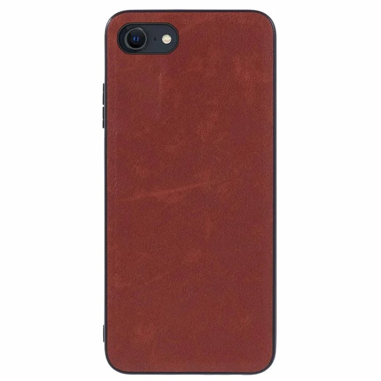 For iPhone SE (2024) Case PU Leather Coated PC+TPU Retro Phone Cover
